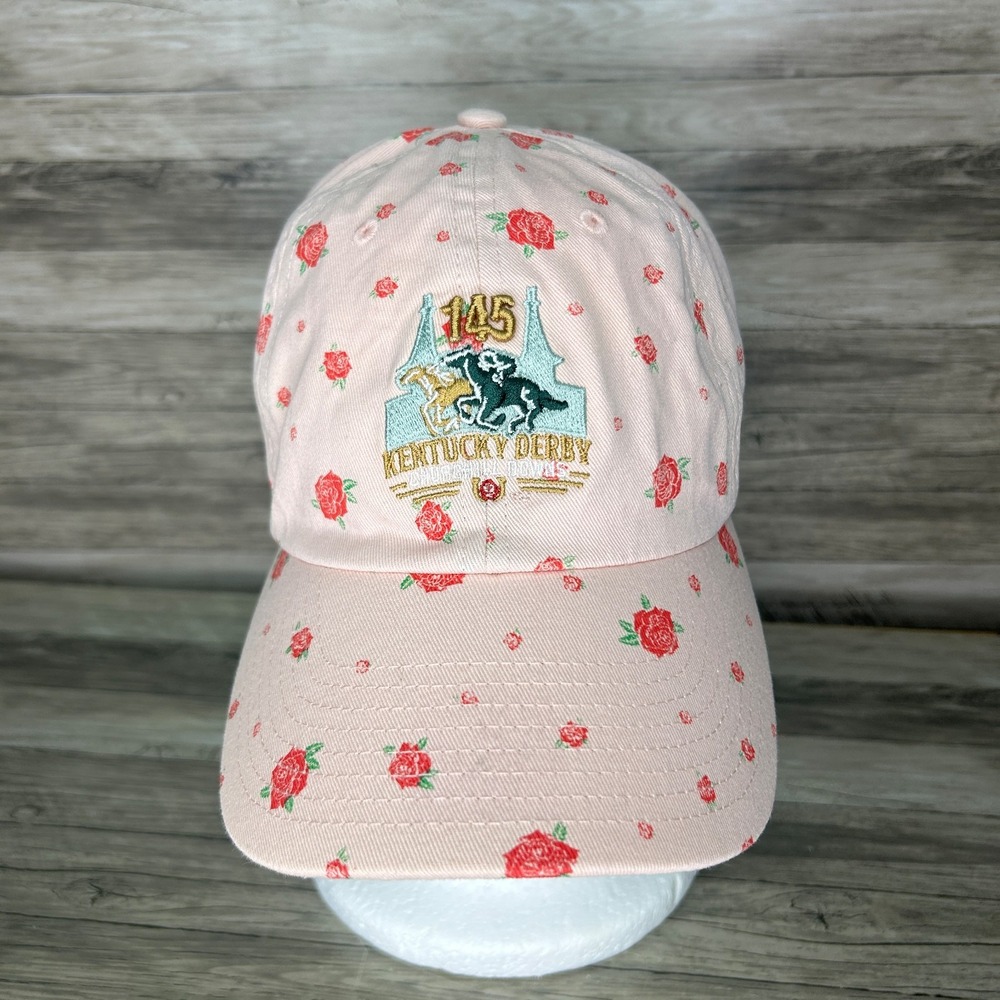Fan Favorite Churchill Downs 145th Kentucky Derby Hat Roses Pink Horses Racing
